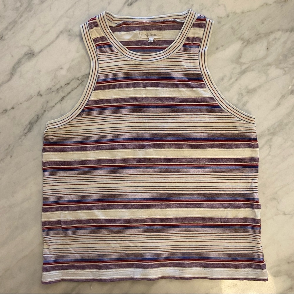 Madewell Carita Stripe Tank Top - Size Medium